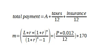 Total Monthly Payment Formula